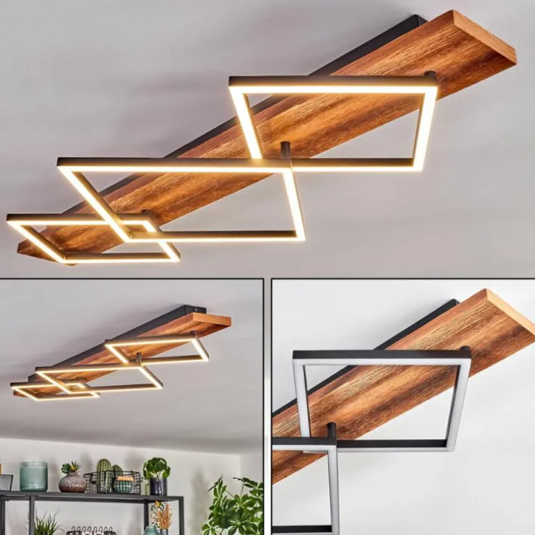 Pompu Plafonnier LED Brun foncé, Noir, 1 lumière