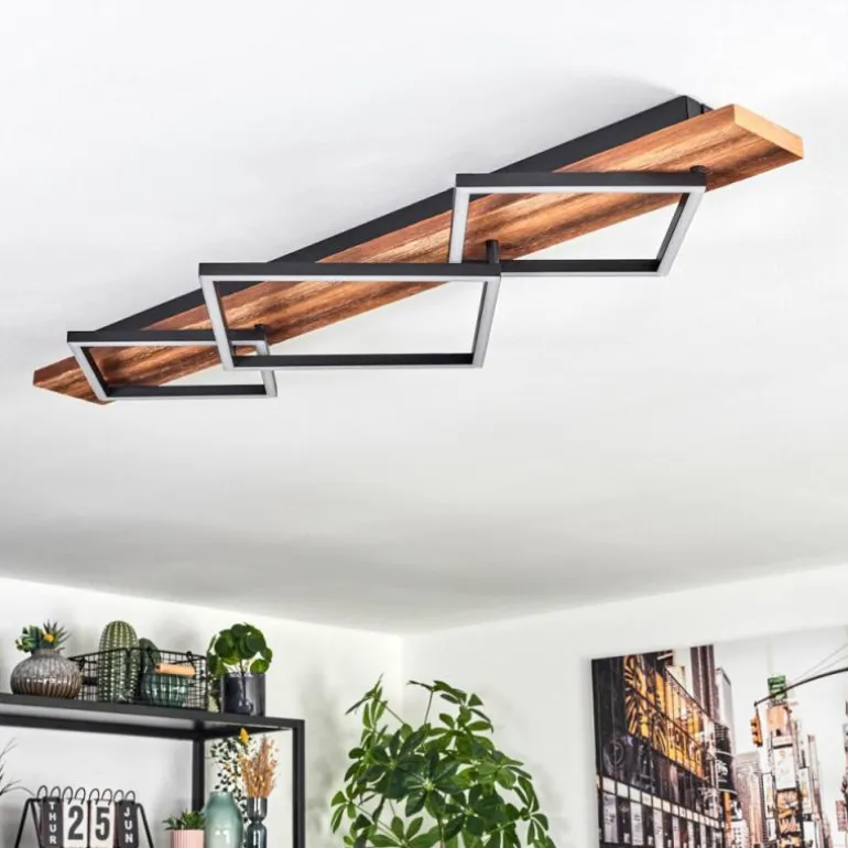 Pompu Plafonnier LED Brun foncé, Noir, 1 lumière