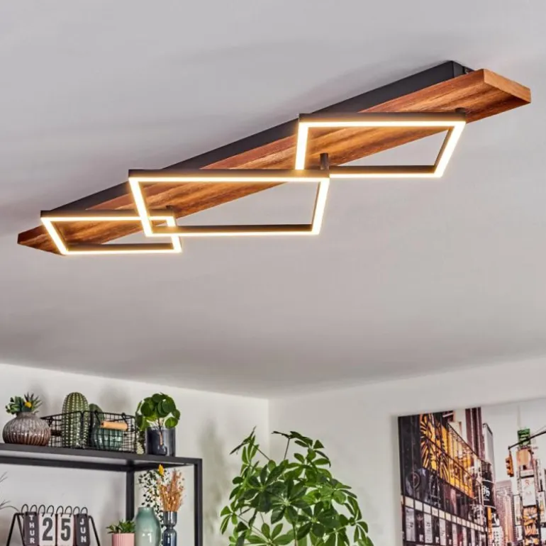 Pompu Plafonnier LED Brun foncé, Noir, 1 lumière
