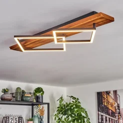 Pompu Plafonnier LED Brun foncé, Noir, 1 lumière