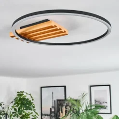 Pompu Plafonnier LED Écru, Noir, 1 lumière