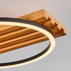 Pompu Plafonnier LED Écru, Noir, 1 lumière