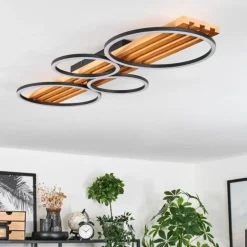 Pompu Plafonnier LED Écru, Noir, 1 lumière