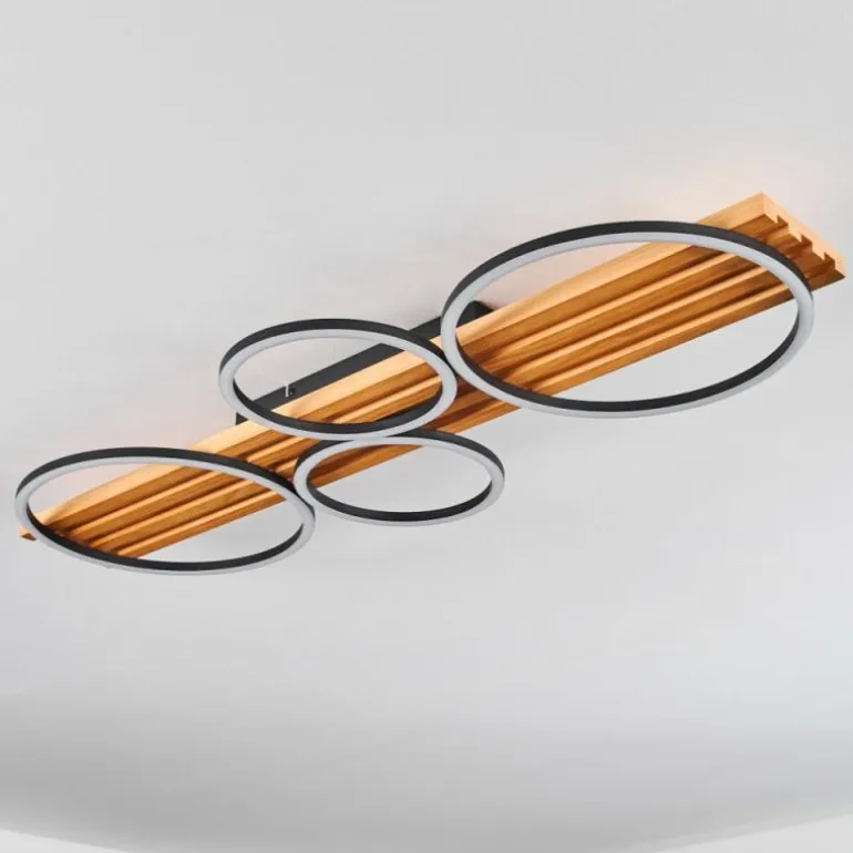 Pompu Plafonnier LED Écru, Noir, 1 lumière