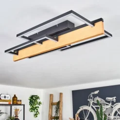 Pompu Plafonnier LED Écru, Noir, 1 lumière