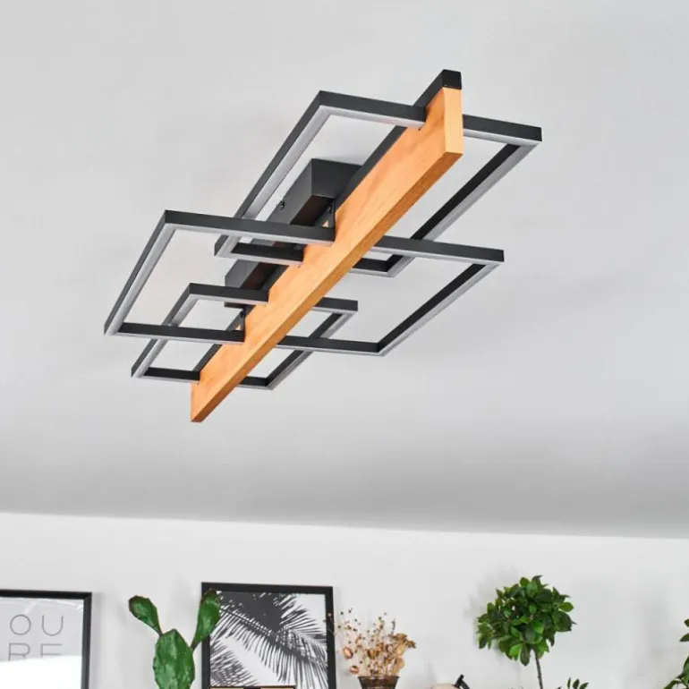 Pompu Plafonnier LED Écru, Noir, 1 lumière