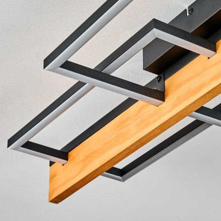 Pompu Plafonnier LED Écru, Noir, 1 lumière