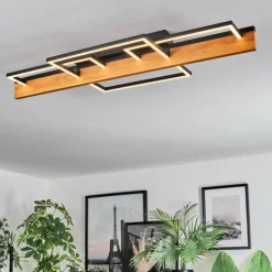 Pompu Plafonnier LED Écru, Noir, 1 lumière