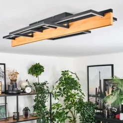 Pompu Plafonnier LED Écru, Noir, 1 lumière