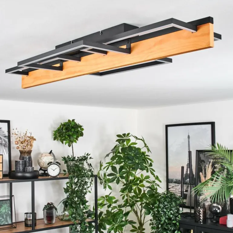 Pompu Plafonnier LED Écru, Noir, 1 lumière