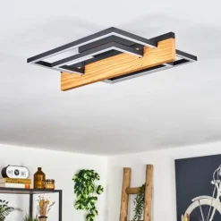 Pompu Plafonnier LED Écru, Noir, 1 lumière