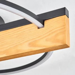 Pompu Plafonnier LED Écru, Noir, 1 lumière