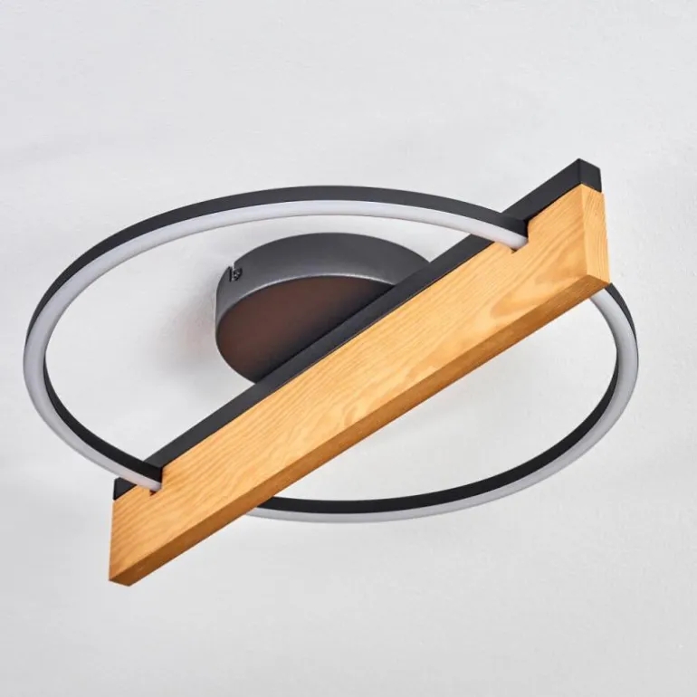 Pompu Plafonnier LED Écru, Noir, 1 lumière