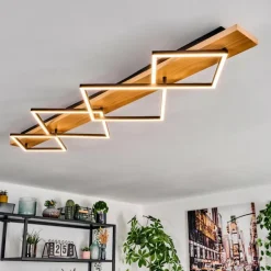 Pompu Plafonnier LED Écru, Noir, 1 lumière