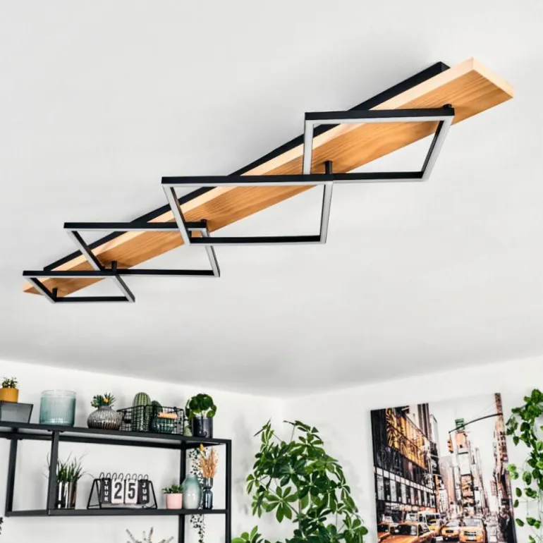 Pompu Plafonnier LED Écru, Noir, 1 lumière