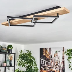 Pompu Plafonnier LED Écru, Noir, 1 lumière