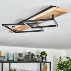 Pompu Plafonnier LED Écru, Noir, 1 lumière