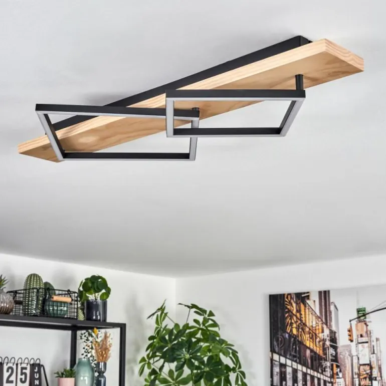 Pompu Plafonnier LED Écru, Noir, 1 lumière