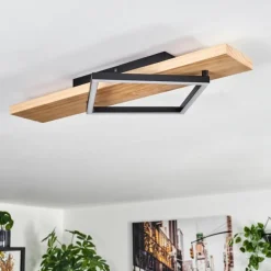 Pompu Plafonnier LED Écru, Noir, 1 lumière