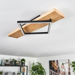 Pompu Plafonnier LED Écru, Noir, 1 lumière