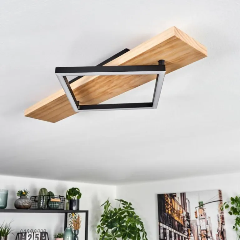 Pompu Plafonnier LED Écru, Noir, 1 lumière