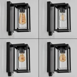 Portalis Lampe murale d´extérieur Noir, 1 lumière, Détecteur de mouvement