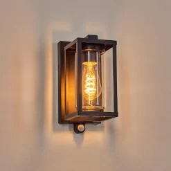Portalis Lampe murale d´extérieur Noir, 1 lumière, Détecteur de mouvement