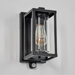 Portalis Lampe murale d´extérieur Noir, 1 lumière, Détecteur de mouvement
