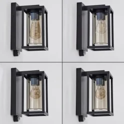 Portalis Lampe murale d´extérieur Noir, 1 lumière, Détecteur de mouvement