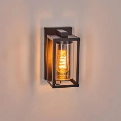 Portalis Lampe murale d´extérieur Noir, 1 lumière, Détecteur de mouvement