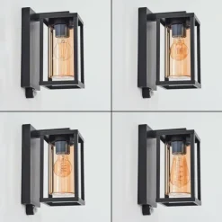 Portalis Lampe murale d´extérieur Noir, 1 lumière, Détecteur de mouvement