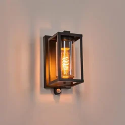 Portalis Lampe murale d´extérieur Noir, 1 lumière, Détecteur de mouvement