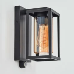 Portalis Lampe murale d´extérieur Noir, 1 lumière, Détecteur de mouvement