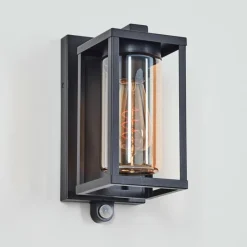 Portalis Lampe murale d´extérieur Noir, 1 lumière, Détecteur de mouvement