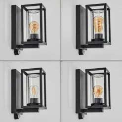 Portalis Lampe murale d´extérieur Noir, 1 lumière, Détecteur de mouvement
