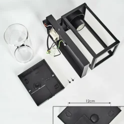 Portalis Lampe murale d´extérieur Noir, 1 lumière, Détecteur de mouvement