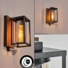 Portalis Lampe murale d´extérieur Brun, Couleur bois, Noir, 1 lumière, Détecteur de mouvement