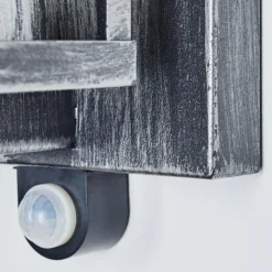 Portalis Lampe murale d´extérieur Noir, Argenté, 1 lumière, Détecteur de mouvement