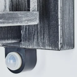 Portalis Lampe murale d´extérieur Noir, Argenté, 1 lumière, Détecteur de mouvement