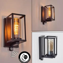 Portalis Lampe murale d´extérieur Noir, 1 lumière, Détecteur de mouvement