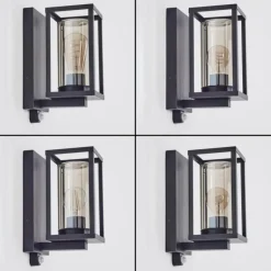 Portalis Lampe murale d´extérieur Noir, 1 lumière, Détecteur de mouvement