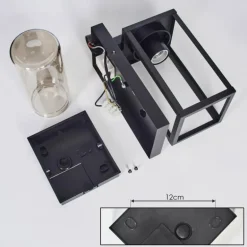 Portalis Lampe murale d´extérieur Noir, 1 lumière, Détecteur de mouvement