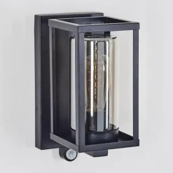 Portalis Lampe murale d´extérieur Noir, 1 lumière, Détecteur de mouvement