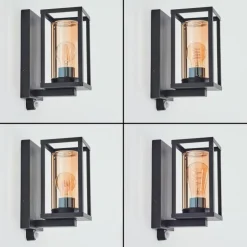 Portalis Lampe murale d´extérieur Noir, 1 lumière, Détecteur de mouvement