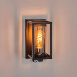 Portalis Lampe murale d´extérieur Noir, 1 lumière, Détecteur de mouvement