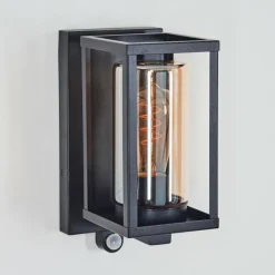 Portalis Lampe murale d´extérieur Noir, 1 lumière, Détecteur de mouvement