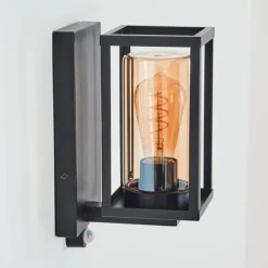 Portalis Lampe murale d´extérieur Noir, 1 lumière, Détecteur de mouvement