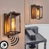 Portalis Lampe murale d´extérieur Noir, Argenté, 1 lumière, Détecteur de mouvement