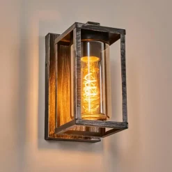 Portalis Lampe murale d´extérieur Noir, Argenté, 1 lumière
