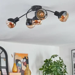 Qaran Plafonnier Noir, 5 lumières